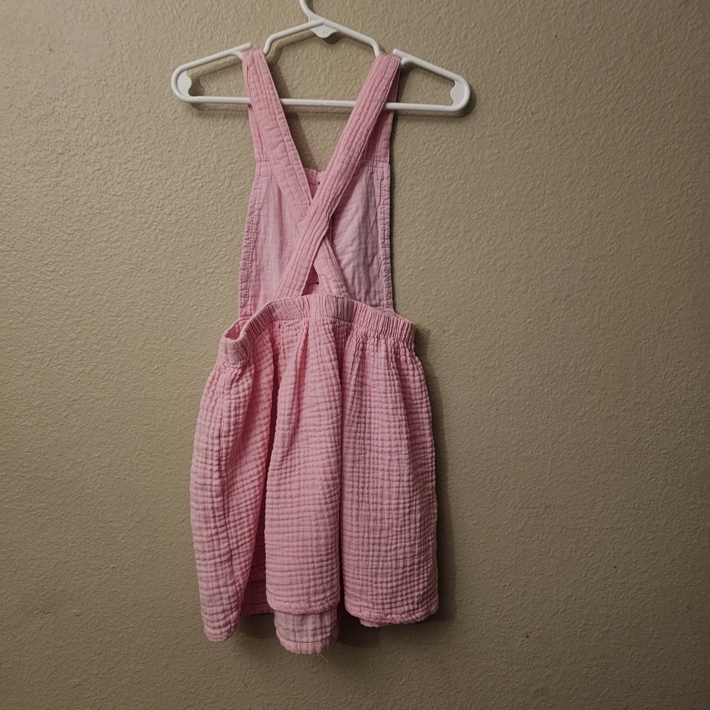 Adorable Pink Kids Overall Dress - Picture 3 of 9